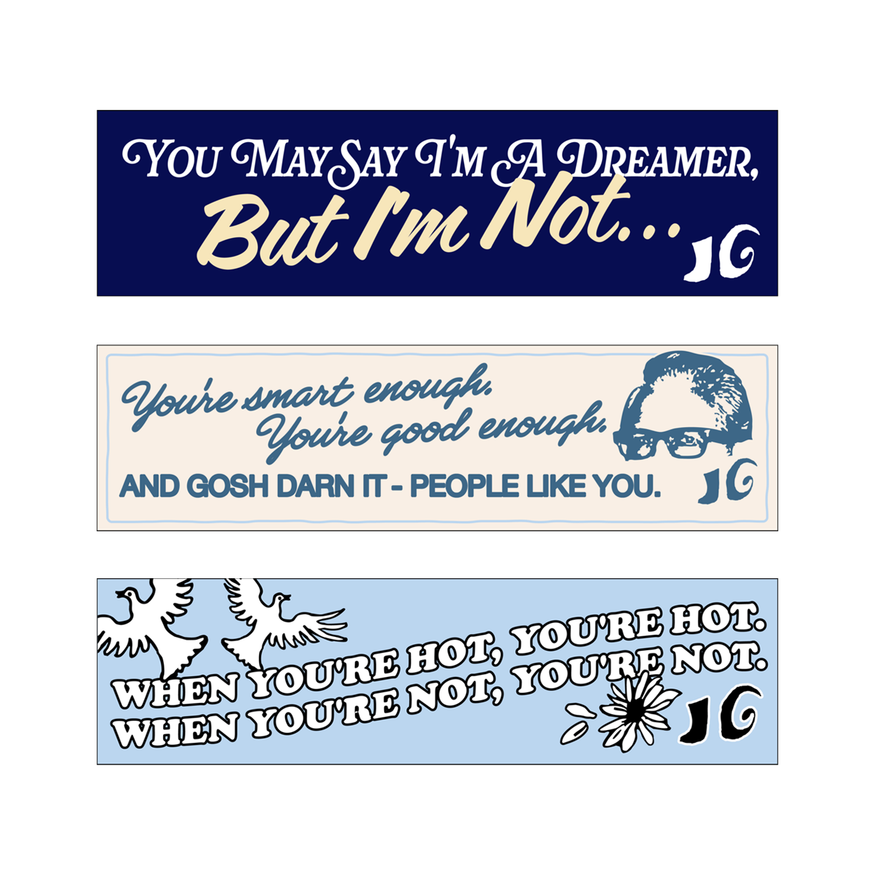 Jeff Goldblum And The Mildred Snitzer Orchestra - Night Blooms "Jeffirmations" Bumper Stickers